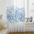 thumbnail image 6 of Blue Eucalyptus Leaves Sheer Curtains 54 Inches Long, Spring Summer Botanical Floral Light Filering Curtains, Breathable Simi Curtain Privacy Drapes for Kitchen Bathroom Small Window Treatment, 6 of 9