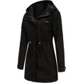 thumbnail image 3 of Lightweight Rain Jacket With Hood For Women - Active Outdoor Trench, 3 of 5