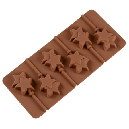 

DTOWER 6 Cavity Star Lollipop Mold Chocolate Candy Jelly Cake Cupcake Tops Biscuits Baking Mould