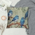 thumbnail image 2 of COMIO  Ink Painting Watercolor Blue Birds Spring Summer Autumn Decorative Lumbar Throw Pillow Cover Case Bed Sofa Chair Home Decoration Rectangular, 2 of 5