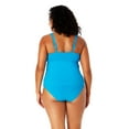 thumbnail image 2 of Women's Plus Size Live In Color Twist Front Underwire Tankini Swim Top, 2 of 6