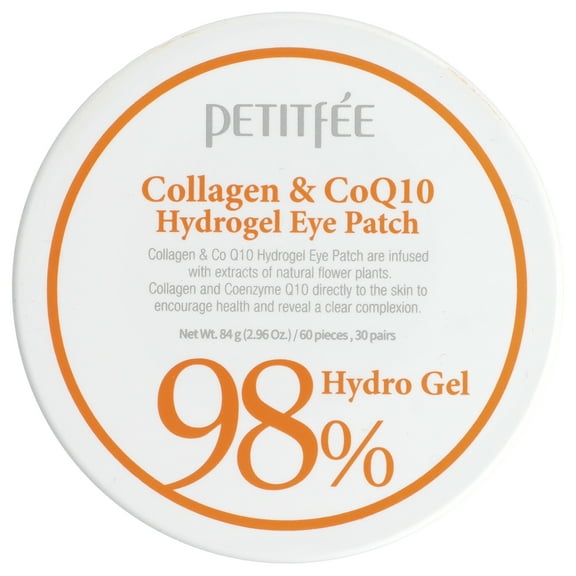 Petitfee Collagen & CoQ10 Hydrogel Eye Patch, 60 Patches, 2.96 oz (84 g)