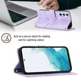 thumbnail image 4 of Nalacover Wallet Case for Samsung Galaxy A54 5G, Skin-Friendly PU Leather Shoulder Strap Lanyard Crossbody Magnetic Clasp Flip Folio Cover with Card Slots Holder Kickstand Shockproof Case,Purple, 4 of 8