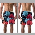 thumbnail image 3 of luoweisi Men's Beach Shorts Quick Dry Swim Trunks with Mesh Lining Flower 2XL, 3 of 5