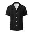 thumbnail image 3 of Stamzod Hawaiian Shirt for Men Short Sleeve Casual Button Down Shirt Vintage Boho Summer Beach Shirts Black E XL, 3 of 3