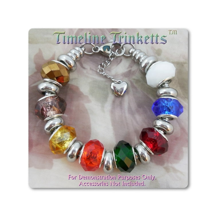 Spacer Beads and Charms for Pandora Charm Bracelets - Platinum and