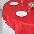 thumbnail image 4 of BalsaCircle 72x72 in Red Square Accordion Crinkled Taffeta Table Overlay Party Events Decorations Supplies, 4 of 8
