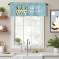 thumbnail image 2 of Sweet Gnomes Valance Curtain Bee Dwarf Daisy Duck Green Window Valances Rod Pocket Short Curtains Window Treatments for Kitchen Bedroom Bathroom Laundry 54" x 18", 2 of 9