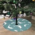 thumbnail image 2 of FMSHPON Dolphin Pattern Xmas Christmas Tree Skirt Stand Mat for Holiday Party Decoration Indoor Outdoor 48 inches, 2 of 3