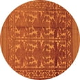 thumbnail image 1 of Ahgly Company Indoor Round Southwestern Orange Country Area Rugs, 3' Round, 1 of 1