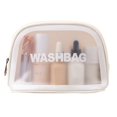 thumbnail image 1 of Toiletry Carry Pouch Matte Plastic Portable Cosmetic Bag Travel Storage Pouch, 1 of 10
