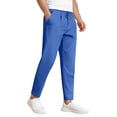thumbnail image 3 of Dwellite Men's Casual Pants Fit Elastic Waist Drawstring Twill Pants Straight Leg Pants with Pocket Royal Blue M, 3 of 6