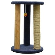 New Cat Condos Premier Round Multi Scratcher-Color:Blue