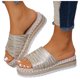 thumbnail image 3 of Bmisegm Women Sandals Fashionable New Pattern Color Blocking Simple Thick Sole Slope Heel Comfortable and Lightweight Summer Casual Shoes Womens Sandals Summer Beige 9, 3 of 9