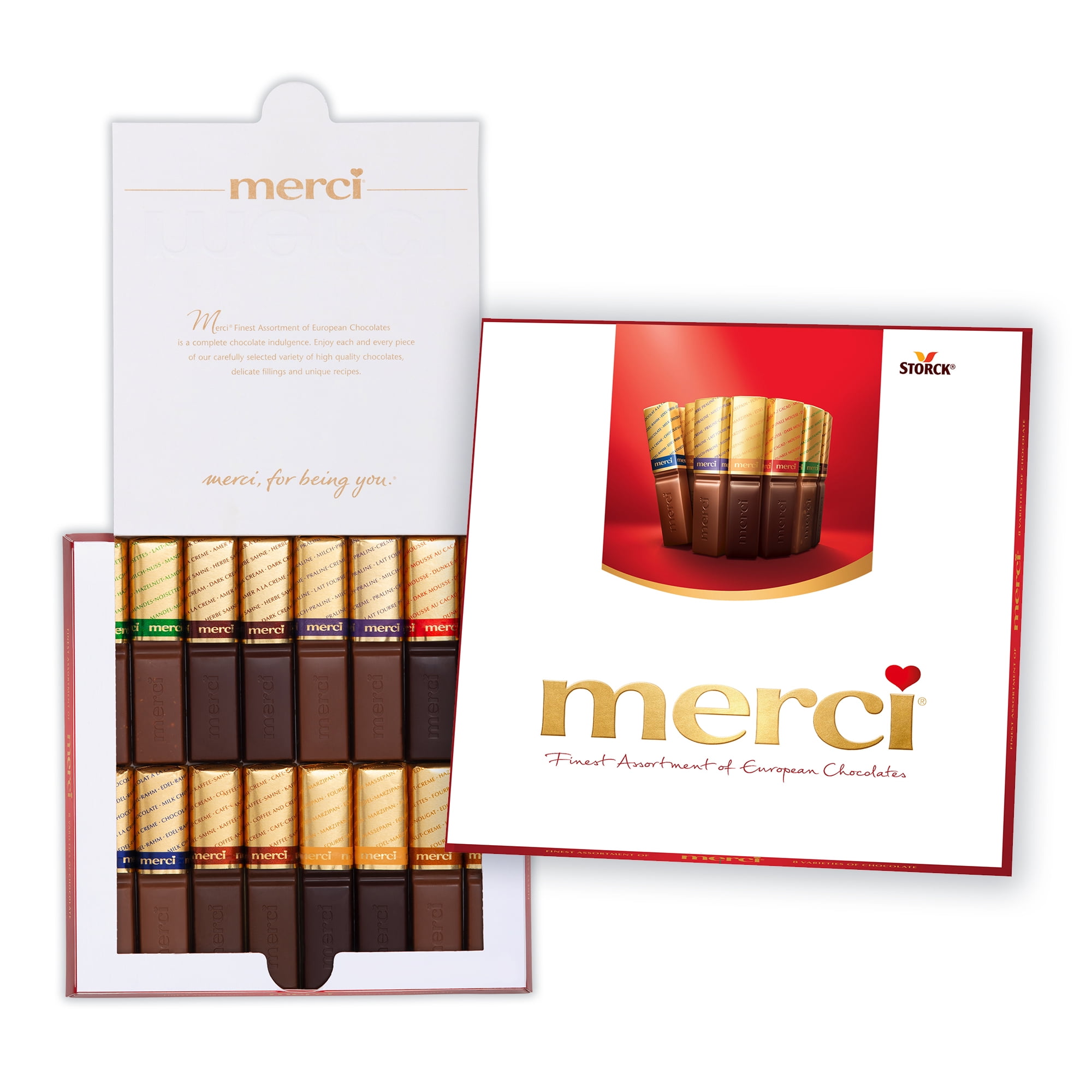 MERCI Finest Assortment of Eight European Chocolates, 7 Ounce Box ...