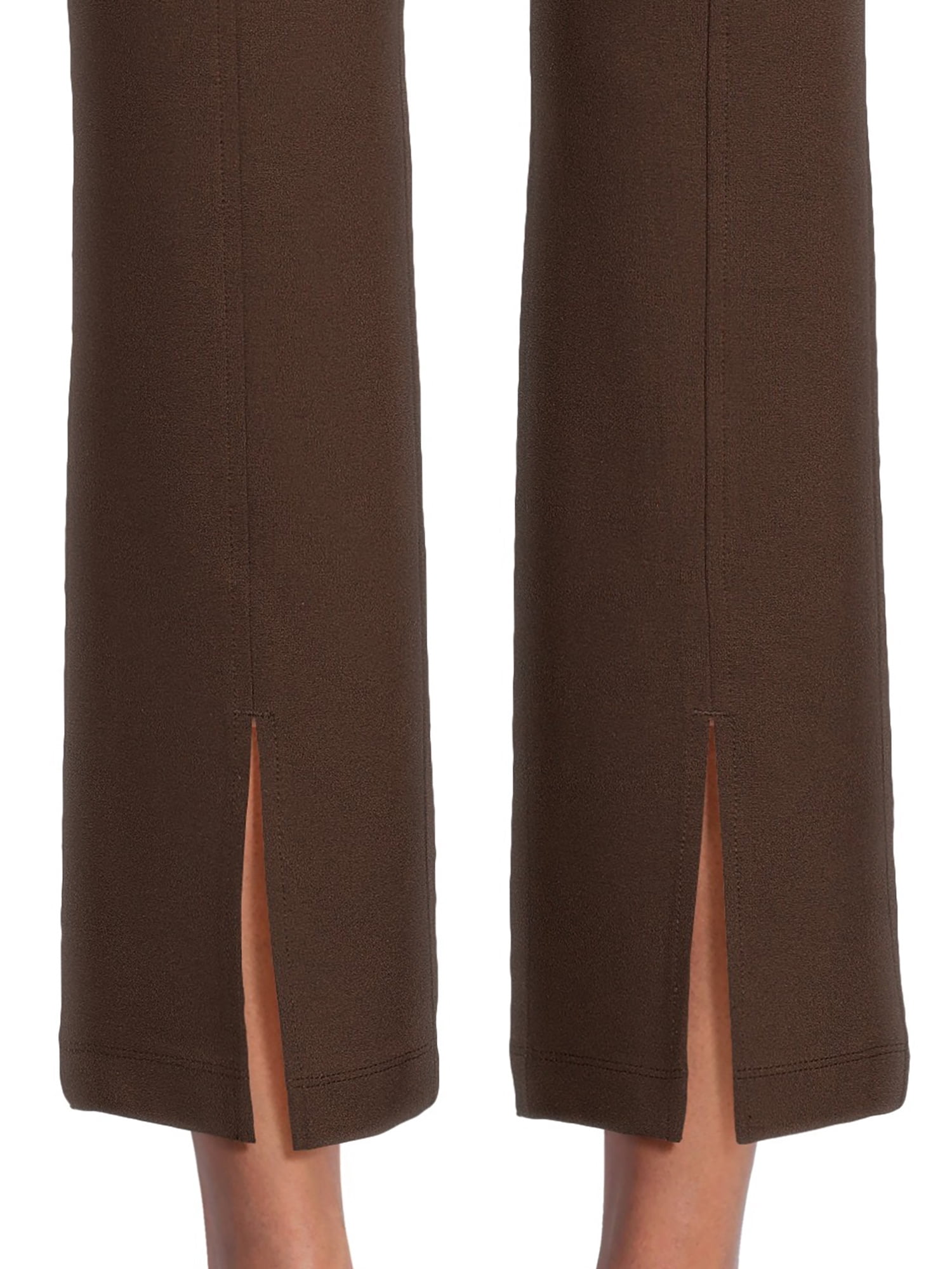 Time and Tru Women's Flare Ponte Pants, 2-Pack, 30" Inseam for Regular, Sizes XS-XXL