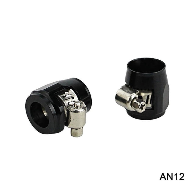 1lot2pcs Hose Clamp 6 AN4 AN6 AN8 AN10 AN12 Fuel Line End Oil Clip Water Pipe Hose Fittings Finisher Clamps Hex Finishers~0171