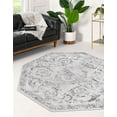 thumbnail image 3 of Rugs.com Finsbury Collection Rug – 5' 3 Octagon Gray Medium Rug Perfect For Living Rooms, Kitchens, Entryways, 3 of 9