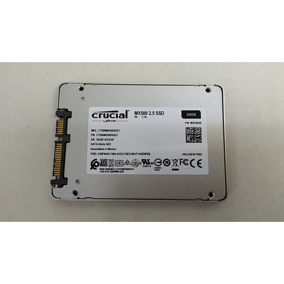 Pre-Owned Crucial CT500MX500SSD1 MX500 500 GB 2.5" SATA III Solid State Drive (Good)