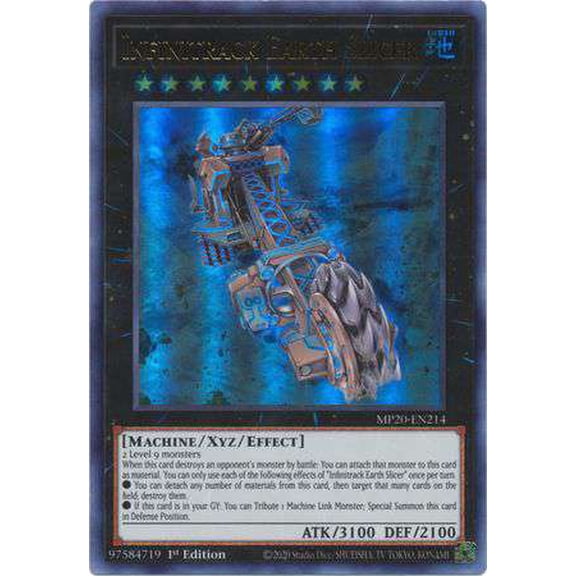 YuGiOh 2020 Tin of Lost Memories Ultra Rare Infinitrack Earth Slicer MP20-EN214