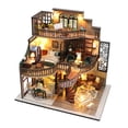 thumbnail image 4 of Kit de casa de muñecas en miniatura para niñas, conjunto de artesanía en miniatura, obra de arte Retro de madera, Mini Kit de construcción de casa con, 4 of 9