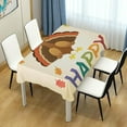 thumbnail image 7 of Coolnut Thanksgiving Turkey Tablecloth, Waterproof Washable Polyester Square Table Cover, Durable Tablecloth for Kitchen Dining Table Party Decor, 54"x54", 7 of 7