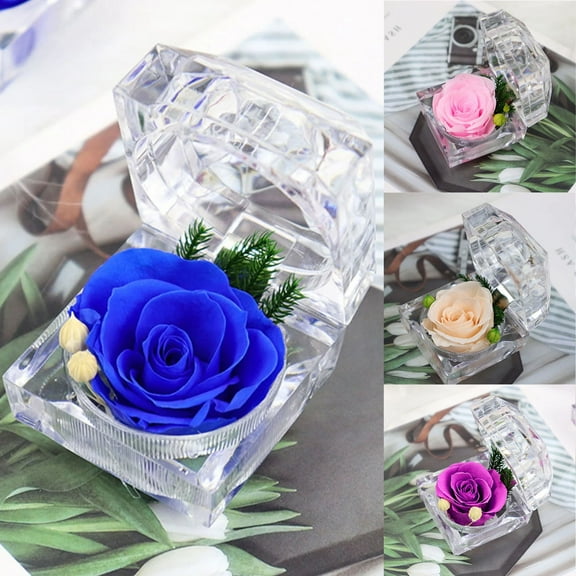 Royal Blue Eternal Everlasting Preserved Real Rose - Long-Lasting Elegant Floral Decoration For Home Weddings And Events - For Valentine's Day Mother's Day Birthday Gifts, Wedding
