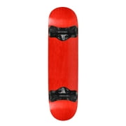 Softrucks Skateboard Indoor Practice Complete 8.0" Black Trucks, Stained Red