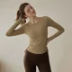 thumbnail image 2 of Camiseta de yoga de manga larga para mujer con cordón ajustable, ropa de entrenamiento de pilates profesional adelgazante, ropa de fitness para correr, temporada de otoño, 2 of 5