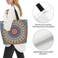 thumbnail image 3 of Fotbe Round Mandala Bolsa Tote Estética de Lona con Estampado para Mujer - Bolsa Reutilizable de Hombro Casual para Vacaciones, Compras, Trabajo y Gimnasio, 3 of 8