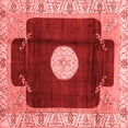 thumbnail image 1 of Ahgly Company Indoor Square Abstract Red Modern Area Rugs, 6' Square, 1 of 4