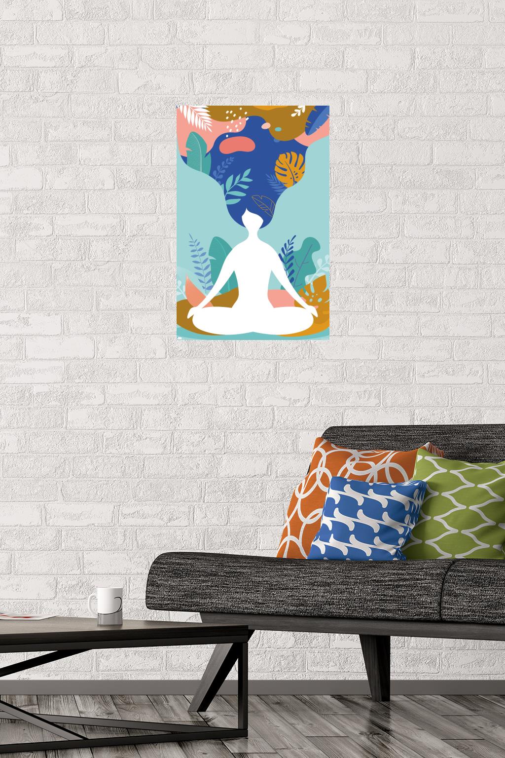 Meditation and Mindfulness Wall Poster, 14.725" x 22.375"