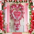 thumbnail image 4 of Holiday Door Curtain Polyester Fabric Embroidered Details Easy to Install for Indoor Outdoor Entryway Window Party Decoration, 4 of 4