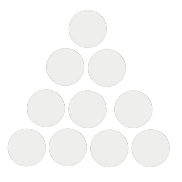 Paquete de 10 herramientas de joyero planas grandes para reloj o reloj de bolsillo, cristal mineral 19.5