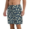 thumbnail image 2 of Naloa Daisy Floral B Men's Beach Shorts, Surfing shorts, Swim trunks, Quick Dry Swim Trunks for Surfing Beach Fun - 3X-Large, 2 of 9