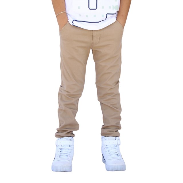 Pantalón de Gabardina Stretch para Niño Color Caqui Claro