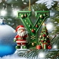 thumbnail image 4 of TOPReddon Christmas Initial with Red Hat Christmas Tree Ornaments Personalized DIY Christmas 26 Letters Ornaments Christmas Decoration Xmas Tree Hanging Decor, 4 of 4