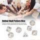 thumbnail image 4 of 7pcs Hollow Polyhedral Dice Set Holiday Party Skull Pattern Metal Dice Props for Board Card Game Antique Silver, 4 of 4