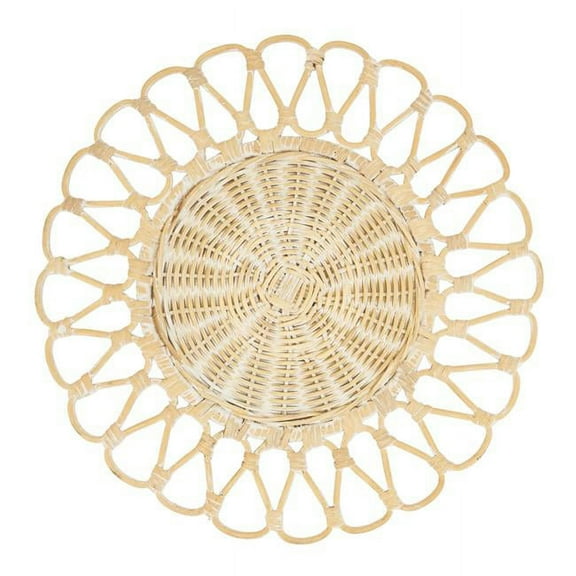 Saro Lifestyle Cutwork Design Rattan Placemat (Set of 4)