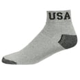 thumbnail image 2 of 8 Pairs Athletic Low Cut Ankle Socks Cushioned Running Sports USA Grey 10-13, 2 of 3