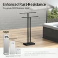 thumbnail image 5 of KES Standing Towel Rack with Black Natural Marble Base, 2-Tier Towel Stand for Bathroom Freestanding, Upgrade Steady Design, SUS304 Stainless Steel, 5 of 9
