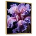 thumbnail image 2 of Designart "violet Majestic Iris Black I" Floral Floater Framed Canvas Print, 2 of 7