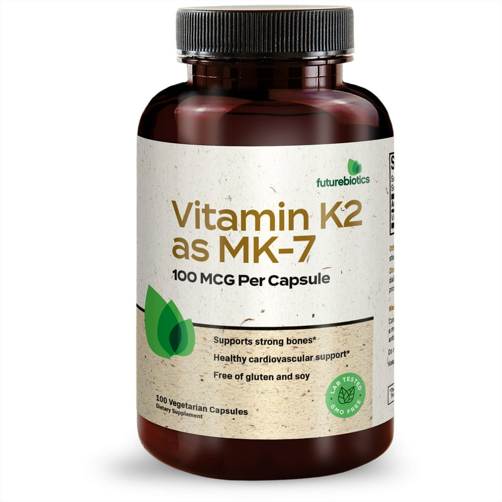 Futurebiotics Vitamin K2 as MK7 100 mcg per capsule NonGMO, 100