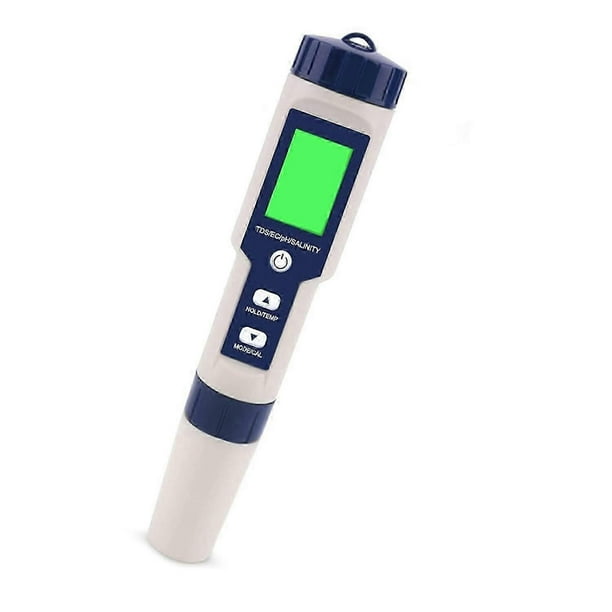 5-in-1 Electronic PH Meter, Measure Ph & TDS & EC Salinity & Temperature Water Quality Tester, LCD Display and Reading Accuracy