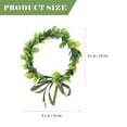thumbnail image 2 of Gymnture Green Leaves Bridal Headband with Ribbon - Wedding & Festival Hair Wreath, 2 of 10