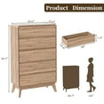 thumbnail image 2 of FIAKOA 50” Tall 5 Drawer Dresser for Bedroom,Farmhouse Storage Chest of Drawers for Livingroom , Oak, 2 of 8