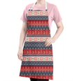 thumbnail image 5 of Red and Blue Christmas Knitted Apron-Garden Aprons for Women with Pockets-Cotton Linen Waterproof Kitchen Cooking Gardening Aprons Adjustable for Kitchen,Cooking,BBQ and Salon 32"x27", 5 of 7