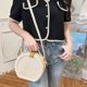 thumbnail image 4 of Bolso de mujer 2024 Nuevo bolso redondo pequeño Textura de alta gama Tendencia de moda Bordado Bolso cruzado ligero de un solo hombro, 4 of 5