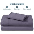 thumbnail image 7 of Bare Home Washed Sheet Set - Premium 1800 Collection - Deep Pocket - 3 Piece - Twin XL, Dusty Purple, 7 of 7