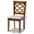 thumbnail image 6 of Baxton Studio Peter Modern and Contemporary Grey Fabric Upholstered and Walnut Brown Finished Wood 4-Piece Dining Chair, 6 of 6